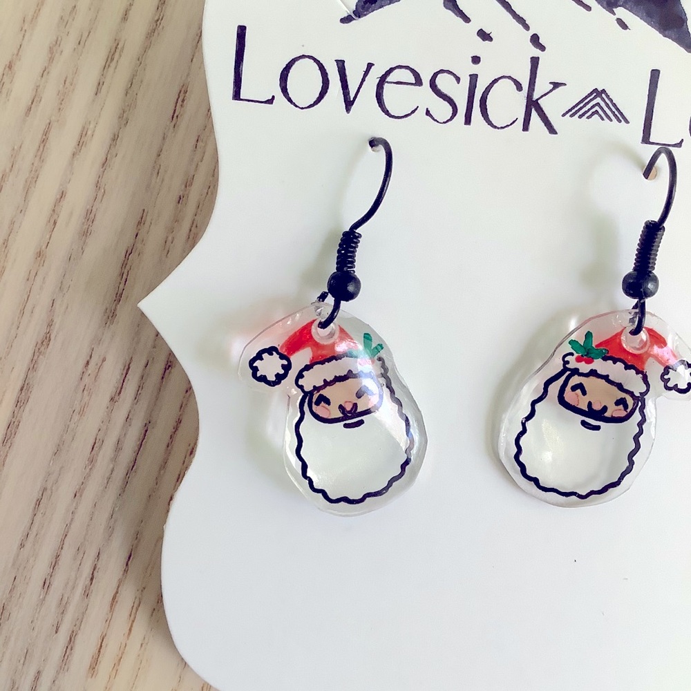 🎅🏼Handmade Christmas Holiday Santa Earrings